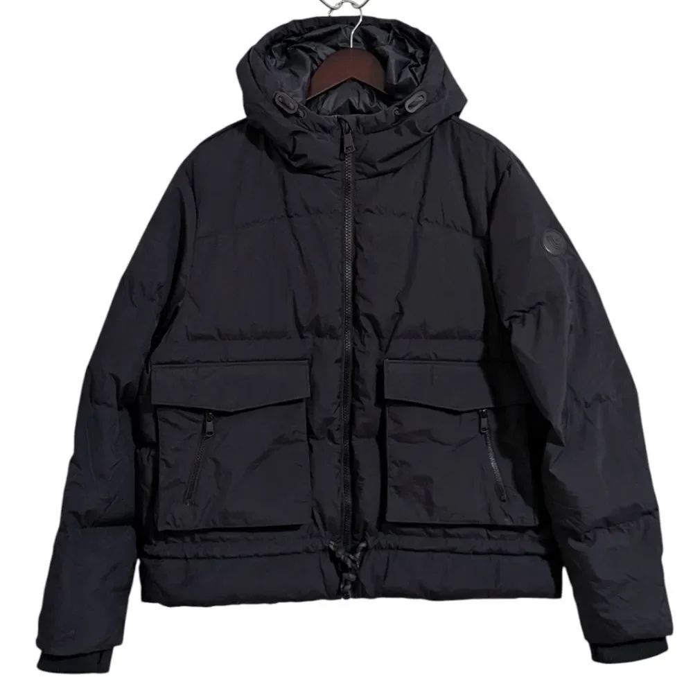 Lole "Le Kylee" Insulated Hooded Puffer Jacket - Black (Size XL)